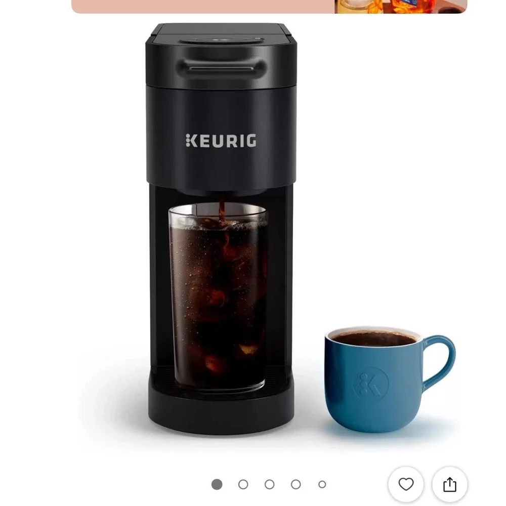 Keurig K-Iced Essentials Single Serve K-Cup Pod Coffee Maker Black Hot and Iced
